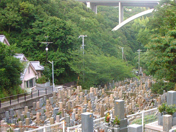 淡路市営 岩屋茶間墓地 景観